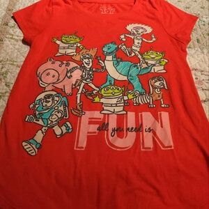 Toy Story Character Tee. Girls Size xl . Preloved.